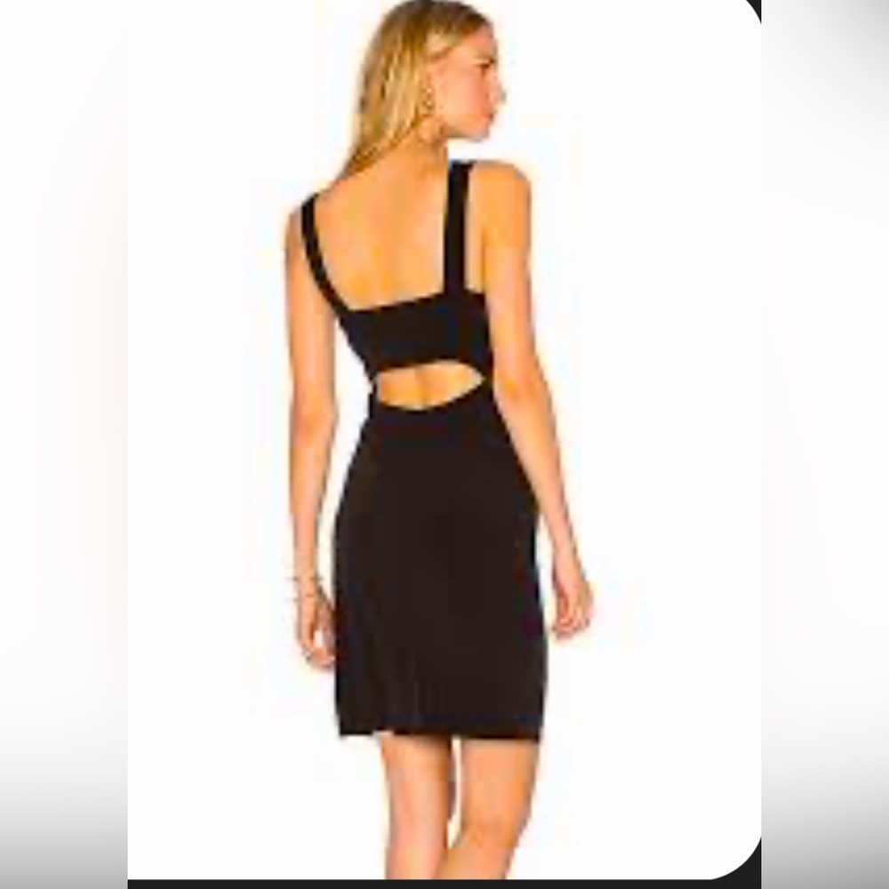 Velvet by graham and Spencer black dress size small, cut out in back